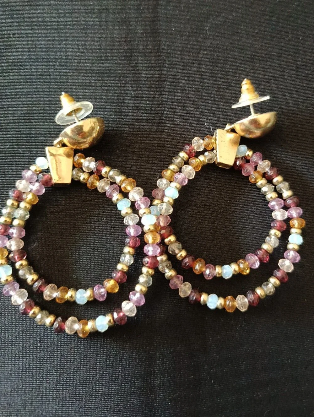 Earring Bundle-10 Pairs-mix Of Gemstone And Crystal